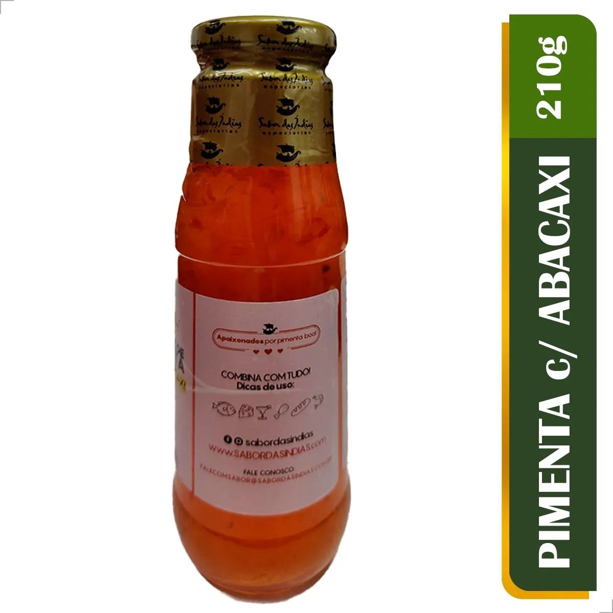 Chutney de Pimenta com Abacaxi - 210g Sabor das Indias